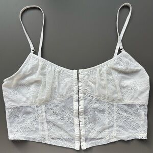 Garage Bustier Lace Mesh Bralette Top With Some Lining Hook And Eye Size L